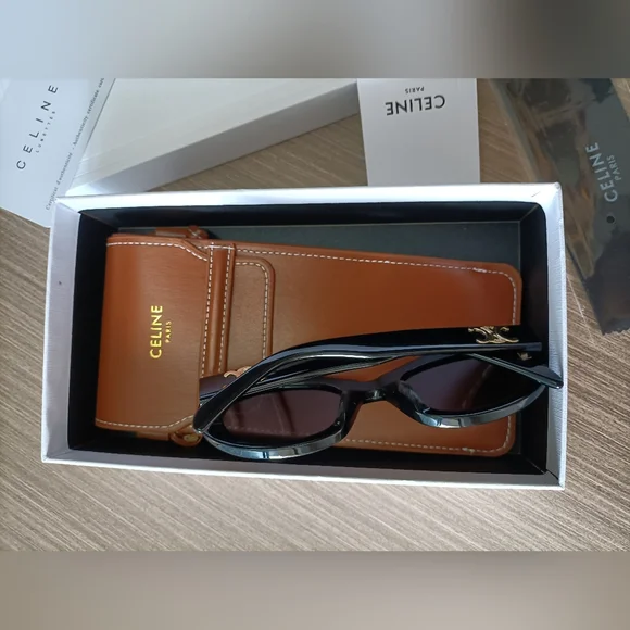 Celine Black Oval Sunglasses